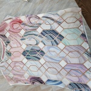 Ted Baker Geometric Marble Print Top